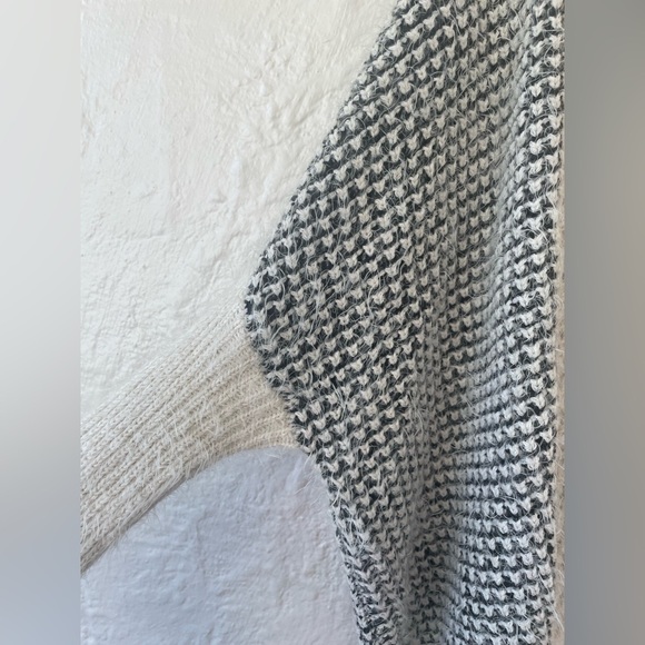 NWT RD Style oversized black / cream acrylic blend open front cardigan; size S - Picture 8 of 8